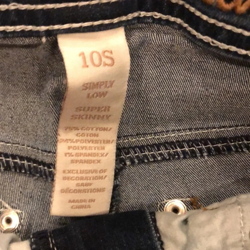 Justice‎ Premium simply low super skinny Jeans girls 10S dark wash